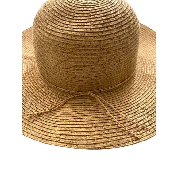 NWT Style & Co Packable Paper Floppy Hat Women's One Size Tan - Picture 2 of 4